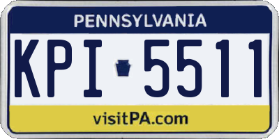 PA license plate KPI5511