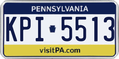 PA license plate KPI5513