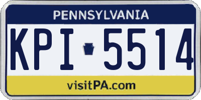 PA license plate KPI5514