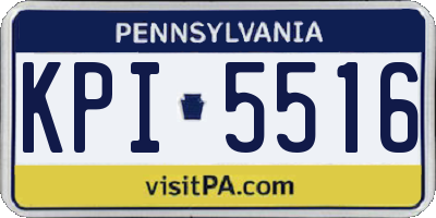 PA license plate KPI5516
