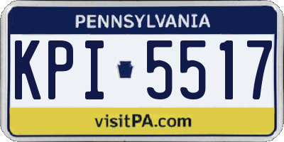 PA license plate KPI5517