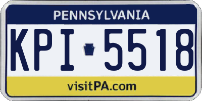 PA license plate KPI5518