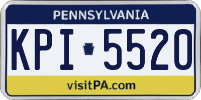 PA license plate KPI5520