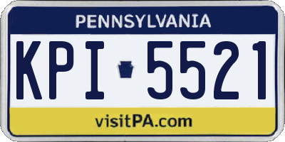 PA license plate KPI5521