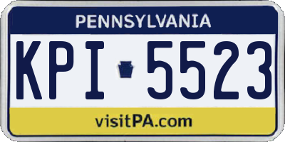 PA license plate KPI5523