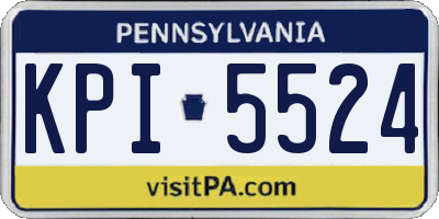 PA license plate KPI5524