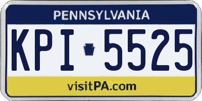 PA license plate KPI5525