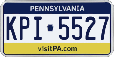 PA license plate KPI5527