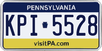 PA license plate KPI5528