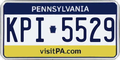 PA license plate KPI5529