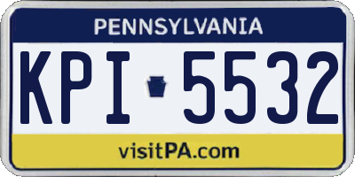 PA license plate KPI5532