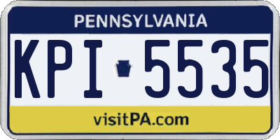PA license plate KPI5535