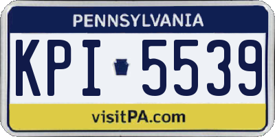 PA license plate KPI5539