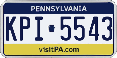 PA license plate KPI5543