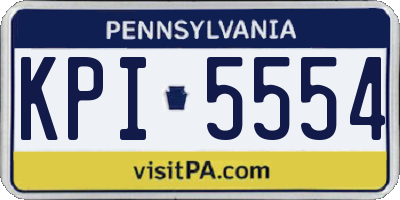 PA license plate KPI5554