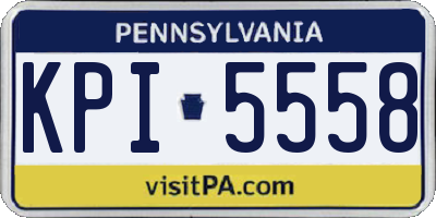 PA license plate KPI5558