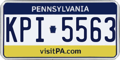 PA license plate KPI5563