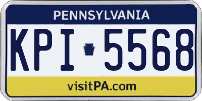 PA license plate KPI5568
