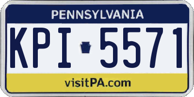PA license plate KPI5571