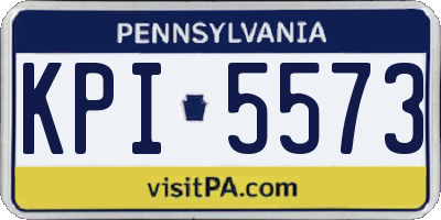 PA license plate KPI5573