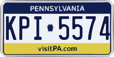 PA license plate KPI5574