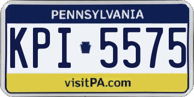 PA license plate KPI5575