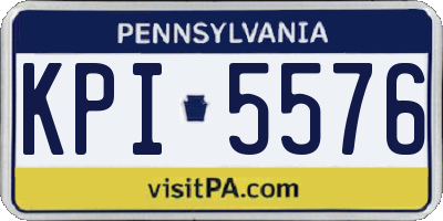 PA license plate KPI5576