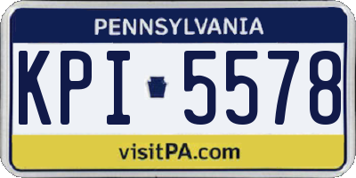 PA license plate KPI5578