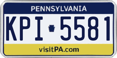 PA license plate KPI5581