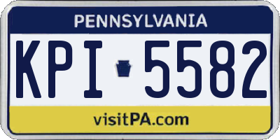PA license plate KPI5582