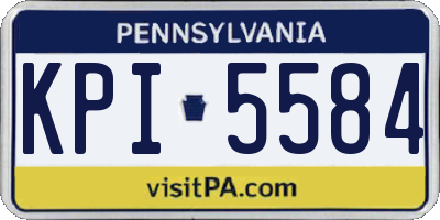 PA license plate KPI5584