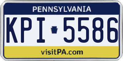 PA license plate KPI5586