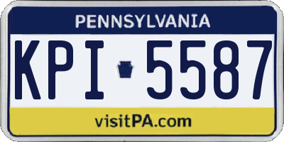 PA license plate KPI5587