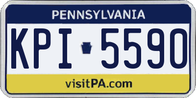 PA license plate KPI5590