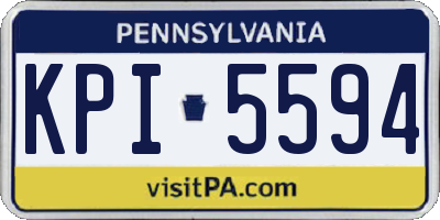 PA license plate KPI5594
