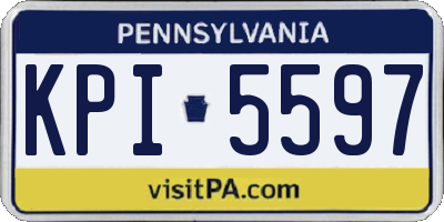 PA license plate KPI5597