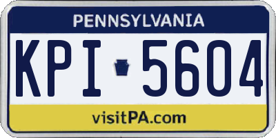 PA license plate KPI5604