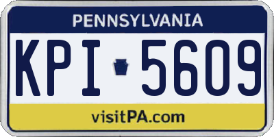 PA license plate KPI5609