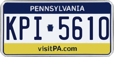 PA license plate KPI5610