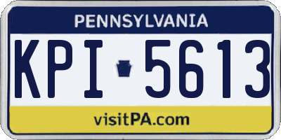 PA license plate KPI5613