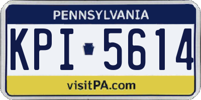 PA license plate KPI5614