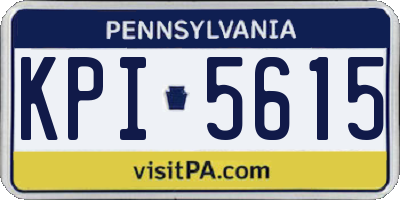PA license plate KPI5615