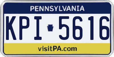 PA license plate KPI5616