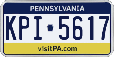 PA license plate KPI5617
