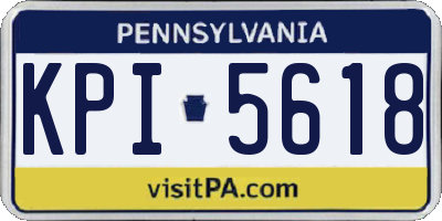 PA license plate KPI5618