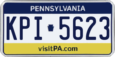PA license plate KPI5623