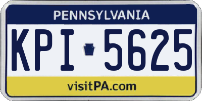 PA license plate KPI5625