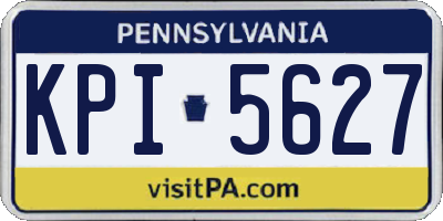 PA license plate KPI5627