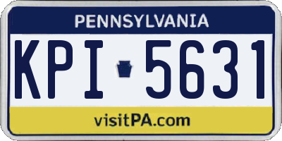 PA license plate KPI5631