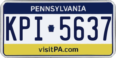 PA license plate KPI5637